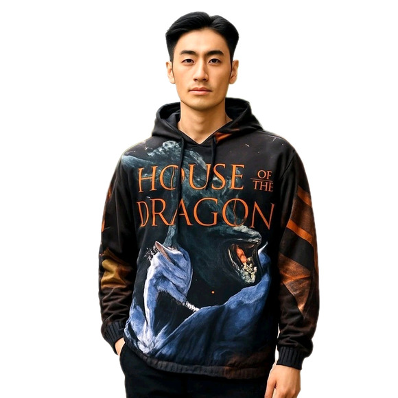 HBO House of the Dragon Game of Thrones Windbreaker Jacket Mens Size S NEW NWT - Picture 2 of 16